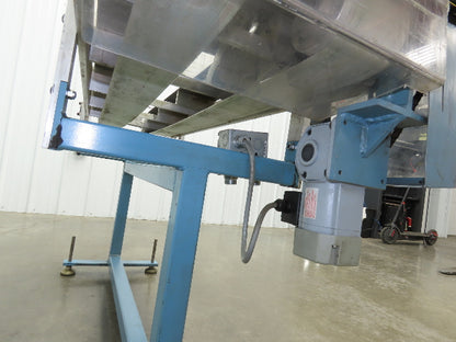 18"x 60" Dual Belt Conveyor 4" Belts 230V 3PH 60 FPM Chain Drive Adj Height