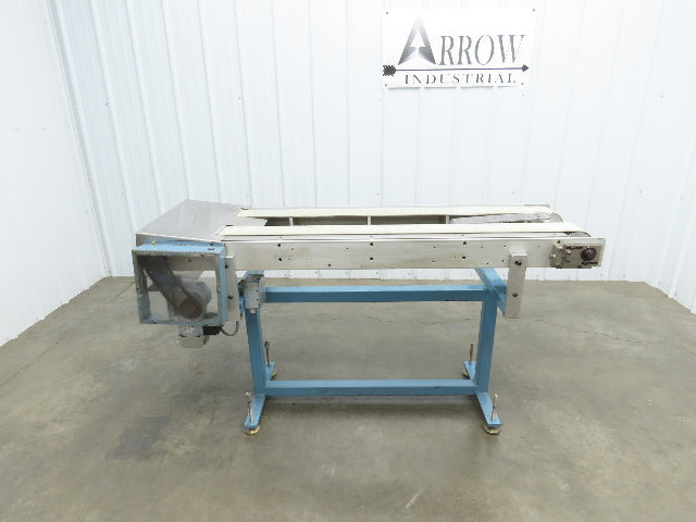 18"x 60" Dual Belt Conveyor 4" Belts 230V 3PH 60 FPM Chain Drive Adj Height