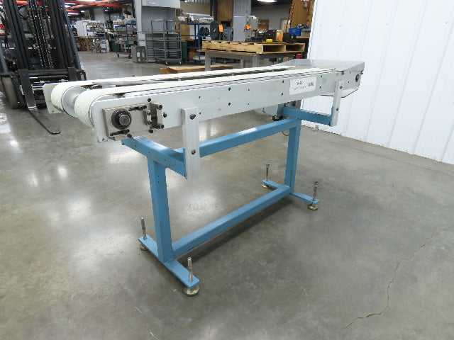 18"x 60" Dual Belt Conveyor 4" Belts 230V 3PH 60 FPM Chain Drive Adj Height