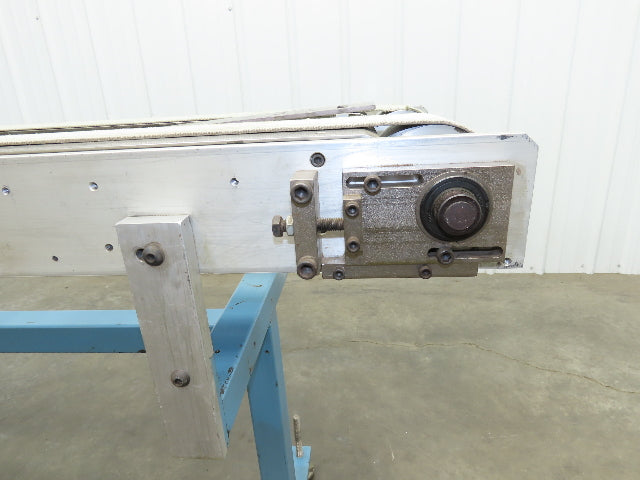 18"x 60" Dual Belt Conveyor 4" Belts 230V 3PH 60 FPM Chain Drive Adj Height