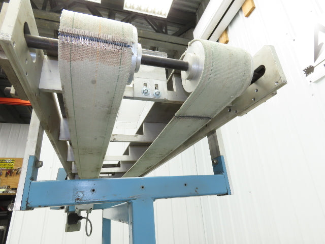 18"x 60" Dual Belt Conveyor 4" Belts 230V 3PH 60 FPM Chain Drive Adj Height