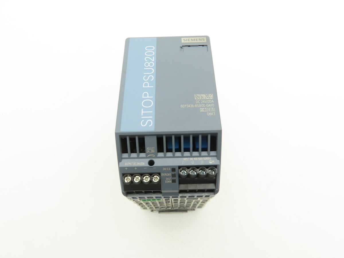 Siemens SITOP PSU8200 Power Supply DC 24V 20A 3PH 6EP3436-8SB00-0AY0