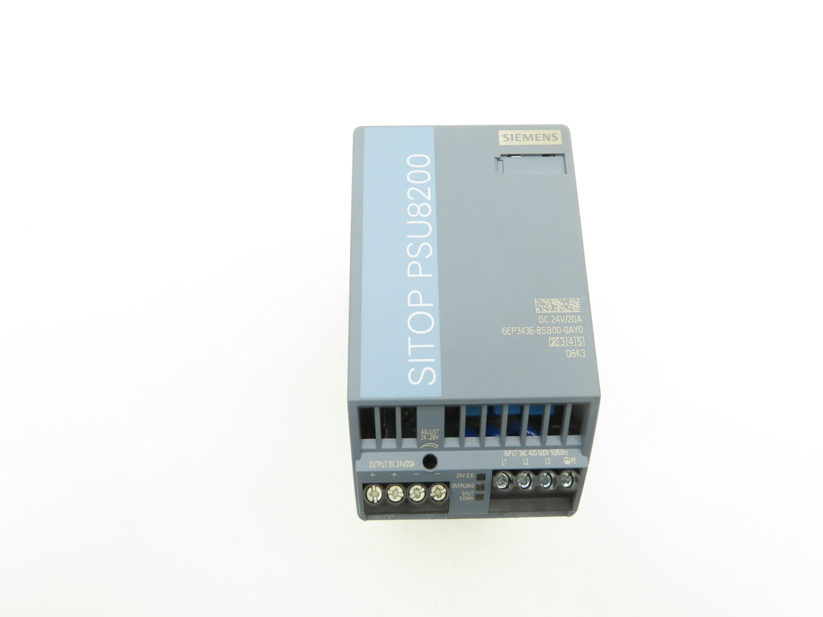 Siemens SITOP PSU8200 Power Supply DC 24V 20A 3PH 6EP3436-8SB00-0AY0