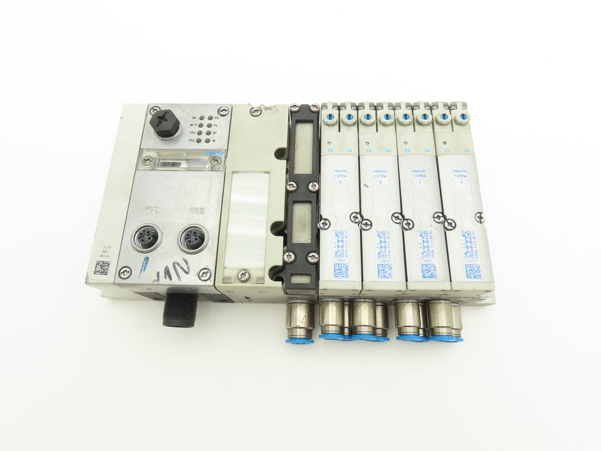 Festo VMPA2-FB-EMS-4 Solenoid Valve Manifold 24VDC w/Bus Node CPX-FB33