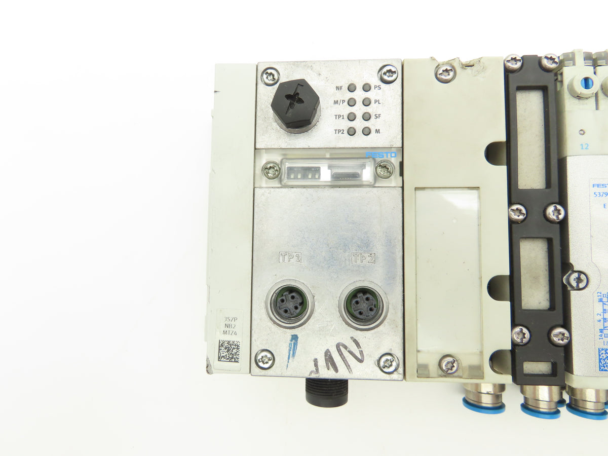 Festo VMPA2-FB-EMS-4 Solenoid Valve Manifold 24VDC w/Bus Node CPX-FB33