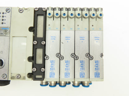 Festo VMPA2-FB-EMS-4 Solenoid Valve Manifold 24VDC w/Bus Node CPX-FB33