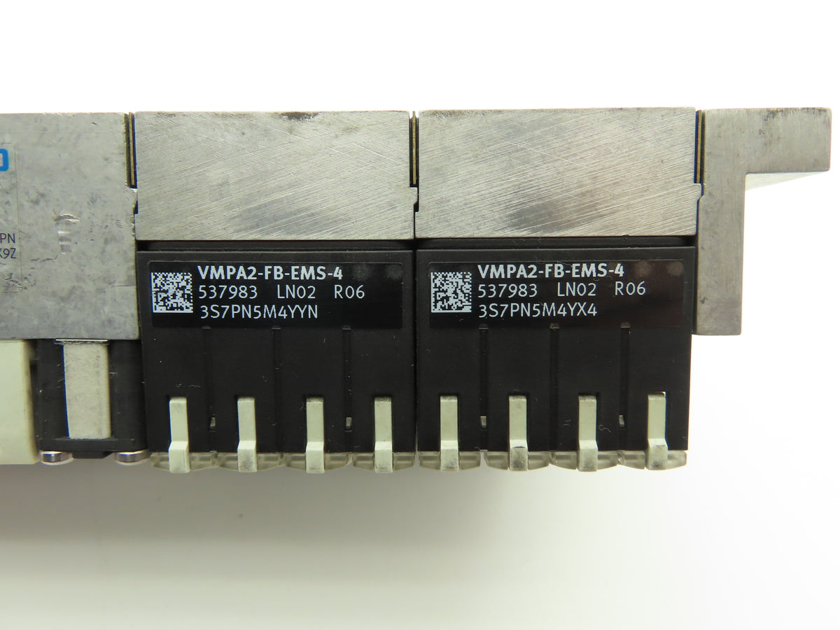 Festo VMPA2-FB-EMS-4 Solenoid Valve Manifold 24VDC w/Bus Node CPX-FB33