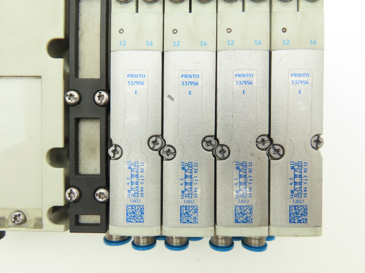 Festo VMPA2-FB-EMS-4 Solenoid Valve Manifold 24VDC w/Bus Node CPX-FB33