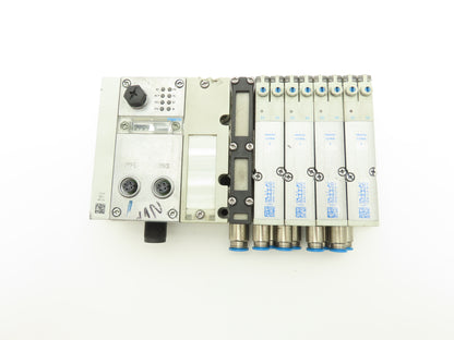Festo VMPA2-FB-EMS-4 Solenoid Valve Manifold 24VDC w/Bus Node CPX-FB33