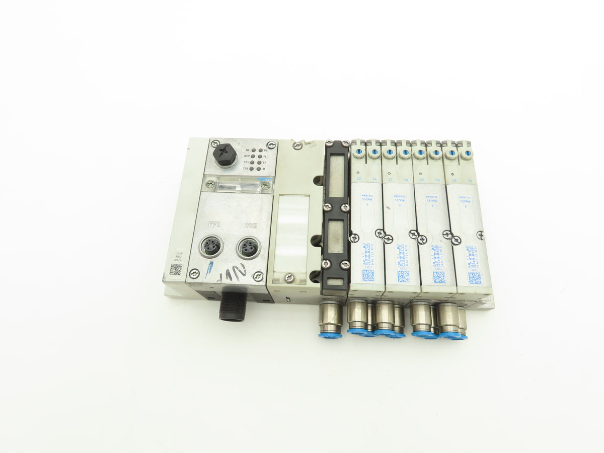 Festo VMPA2-FB-EMS-4 Solenoid Valve Manifold 24VDC w/Bus Node CPX-FB33