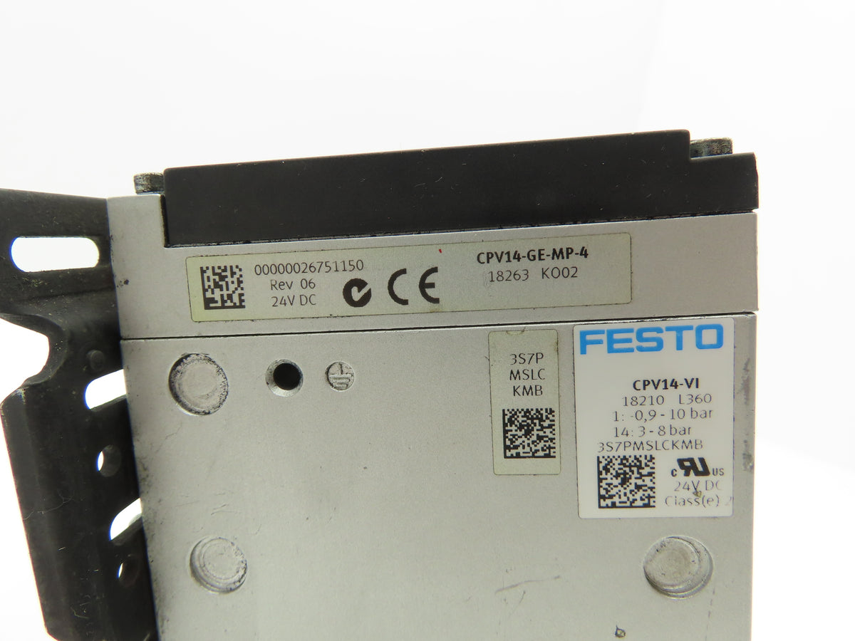 Festo CPV14-GE-MP-4 Pneumatic 4 Station Solenoid Valve Manifold 161361 Lot of 2