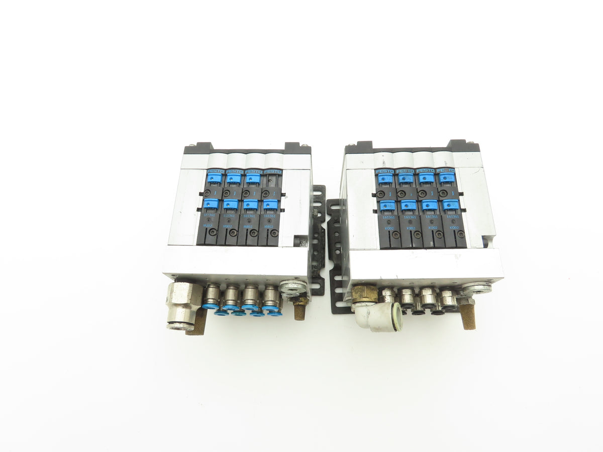 Festo CPV14-GE-MP-4 Pneumatic 4 Station Solenoid Valve Manifold 161361 Lot of 2