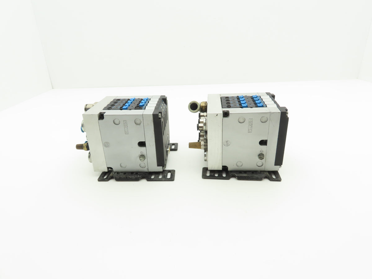 Festo CPV14-GE-MP-4 Pneumatic 4 Station Solenoid Valve Manifold 161361 Lot of 2
