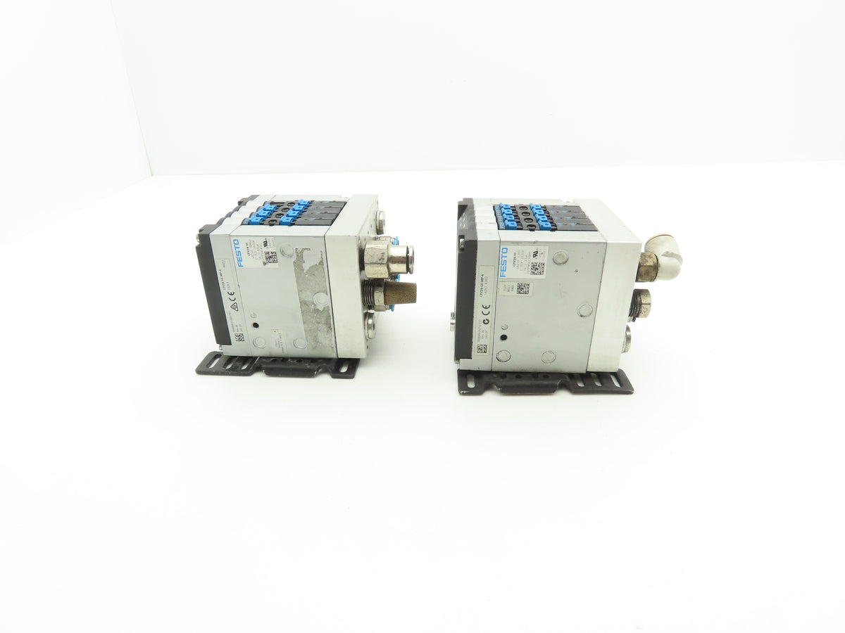 Festo CPV14-GE-MP-4 Pneumatic 4 Station Solenoid Valve Manifold 161361 Lot of 2