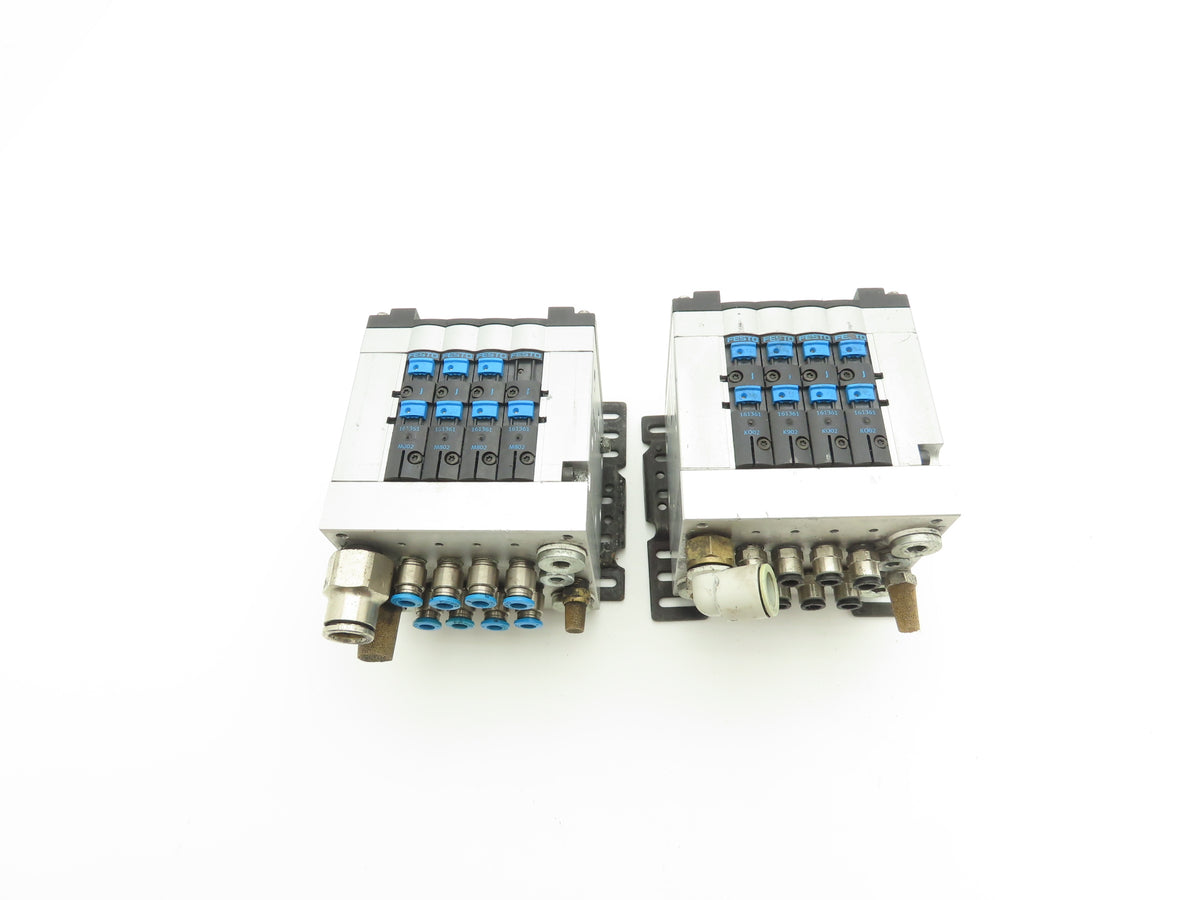 Festo CPV14-GE-MP-4 Pneumatic 4 Station Solenoid Valve Manifold 161361 Lot of 2