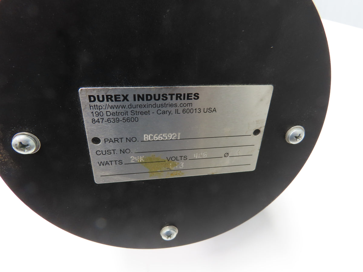 Durex Industries BC665921 Flanged Immersion Heater 24kw 480V 3PH 33"Tubes 10"OD