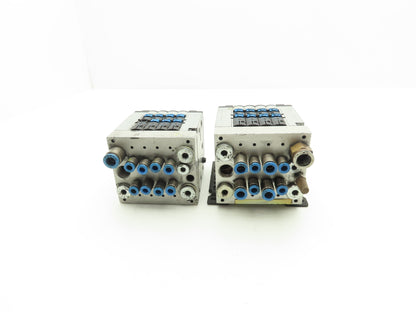 Festo CPV14-GE-MP-4 Pneumatic 4 Station Solenoid Valve Manifold 161361 Lot of 2