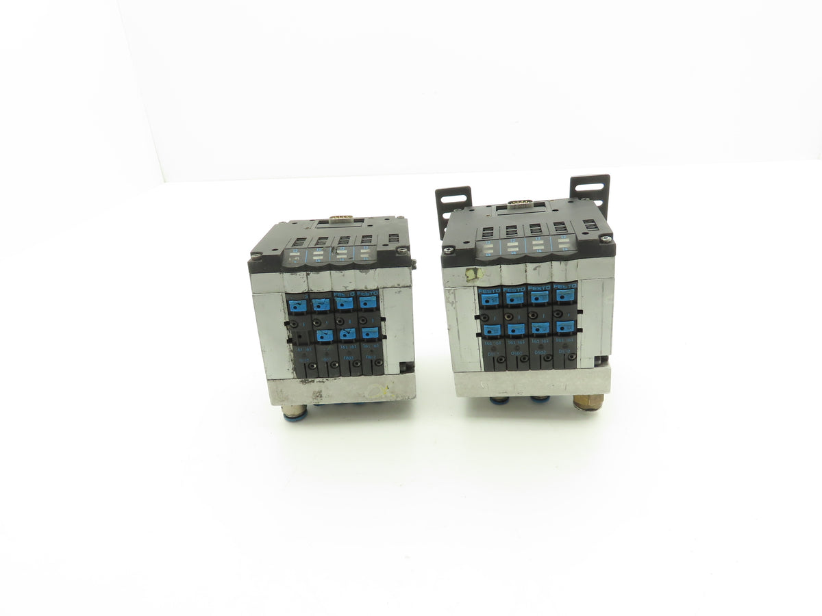 Festo CPV14-GE-MP-4 Pneumatic 4 Station Solenoid Valve Manifold 161361 Lot of 2