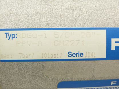 Festo RDGO-1 5/8"-28"-PPV-A Rodless Linear Drive Pneumatic Actuator 28" Stroke