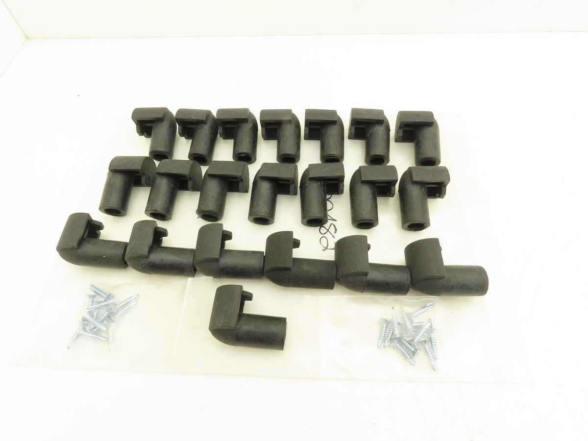 Ryson S00482 Black Bullnose End Cap Poly Spiral Conveyor Belt  Lot of 21