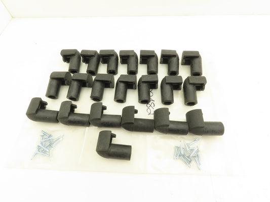 Ryson S00482 Black Bullnose End Cap Poly Spiral Conveyor Belt  Lot of 21