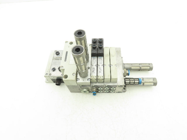 Festo VSVA-B-P53E-ZD-A2-1T1L 4-Station Solenoid Valve Manifold CPX-FB33 24VDC