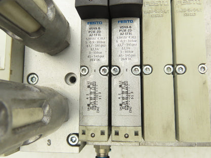 Festo VSVA-B-P53E-ZD-A2-1T1L 4-Station Solenoid Valve Manifold CPX-FB33 24VDC