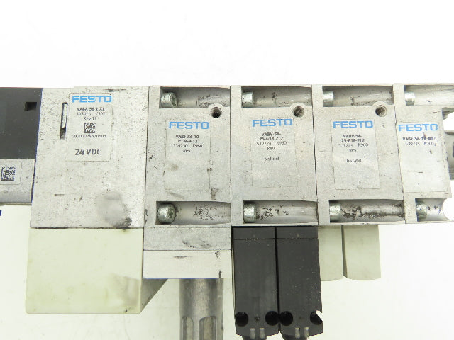 Festo VSVA-B-P53E-ZD-A2-1T1L 4-Station Solenoid Valve Manifold CPX-FB33 24VDC