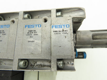 Festo VSVA-B-P53E-ZD-A2-1T1L 4-Station Solenoid Valve Manifold CPX-FB33 24VDC