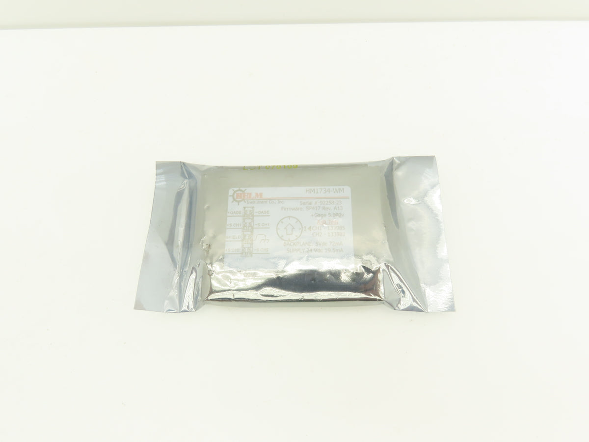 HELM HM1734-WM Two Channel Load Cell Input Module Strain Guage 5 VDC Excitation