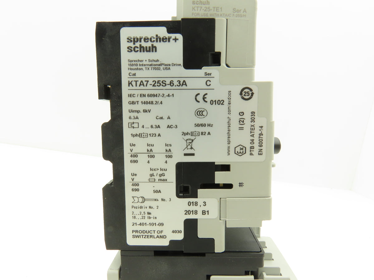 Sprecher + Schuh Ecombo Combination Motor Starter 24VDC 6.3A 200-575V 1-5Hp