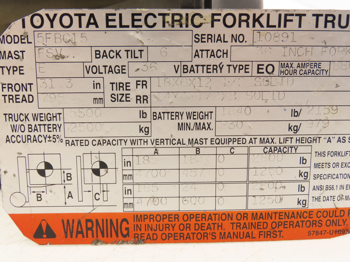 Toyota 57110-13301-71 Electric Forklift LCD Dash Steering Column Cover 5FBC15