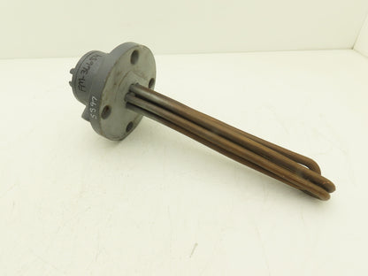 Ogden K2C-3-0003-M7 Flanged Immersion Heater 4.5kw 480V 3PH 12"Tubes 6"OD