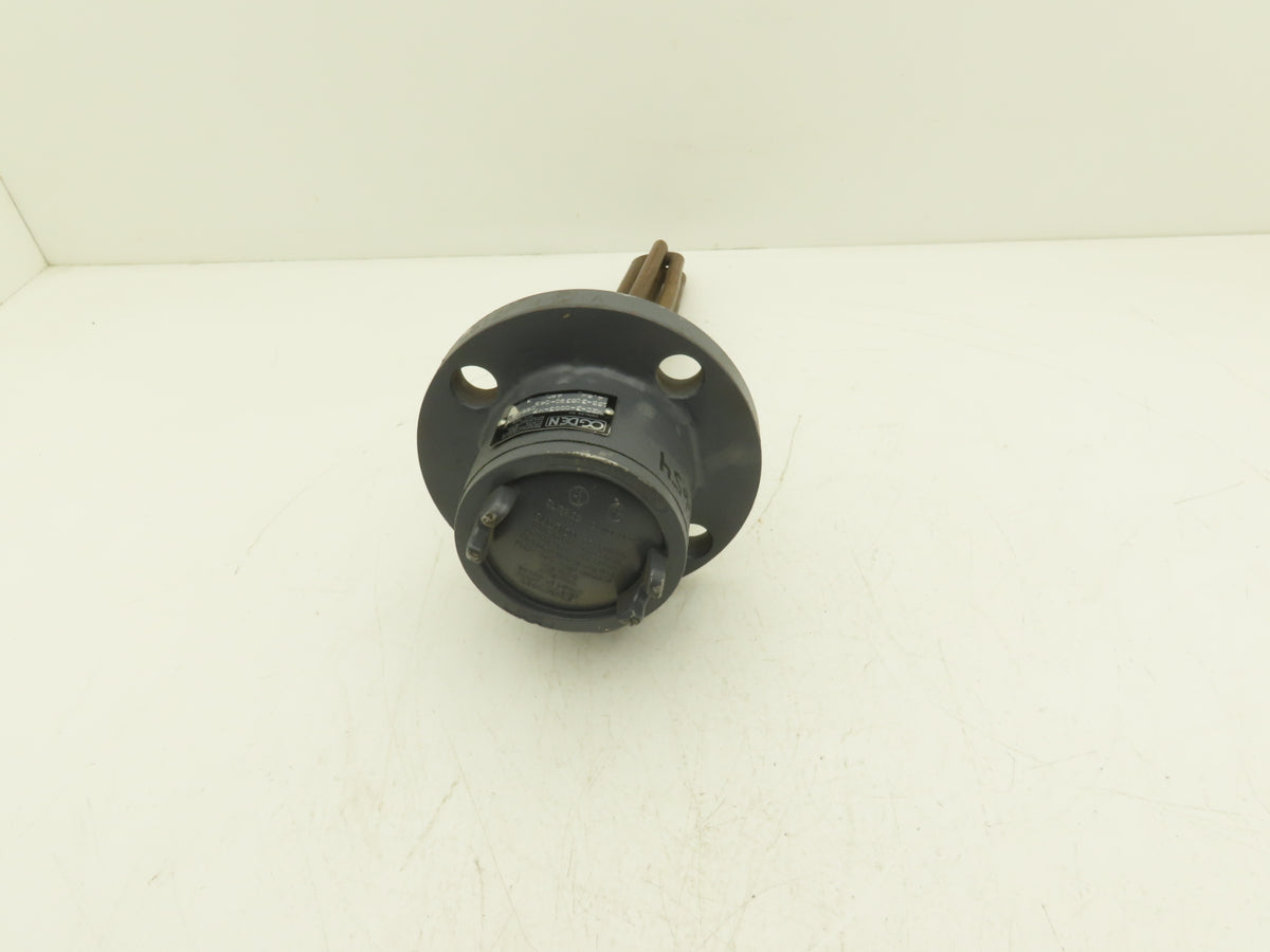 Ogden K2C-3-0003-M7 Flanged Immersion Heater 4.5kw 480V 3PH 12"Tubes 6"OD
