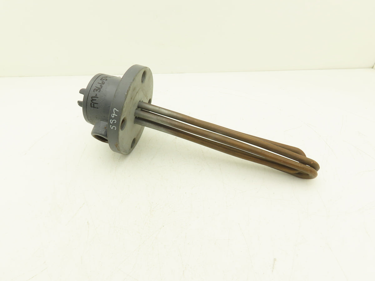 Ogden K2C-3-0003-M7 Flanged Immersion Heater 4.5kw 480V 3PH 12"Tubes 6"OD