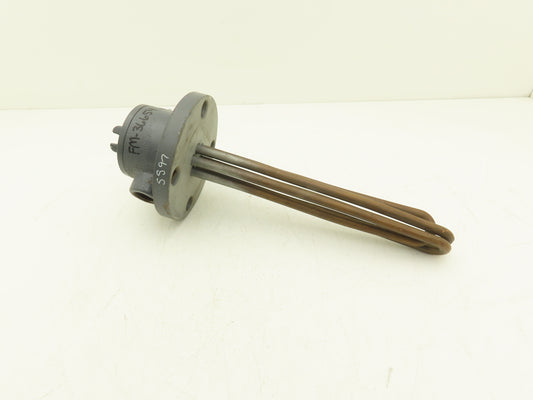 Ogden K2C-3-0003-M7 Flanged Immersion Heater 4.5kw 480V 3PH 12"Tubes 6"OD