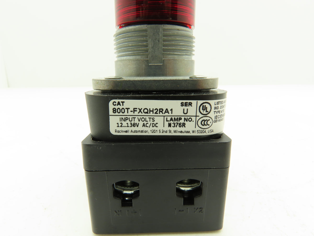 800T-FXQH24RA1 A-B Illuminated Push Pull Button RED E-STOP Ser U 12-130V AC/DC