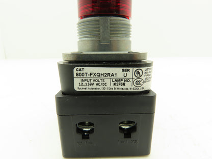 800T-FXQH24RA1 A-B Illuminated Push Pull Button RED E-STOP Ser U 12-130V AC/DC