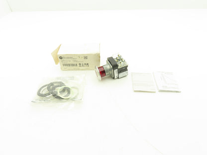 800T-FXQH24RA1 A-B Illuminated Push Pull Button RED E-STOP Ser U 12-130V AC/DC