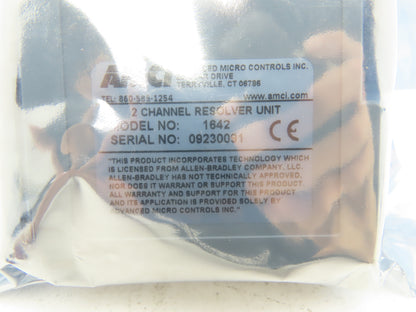 AMCI 1642 CompactLogix 2 Channel PLC Resolver Interface Module Factory Package