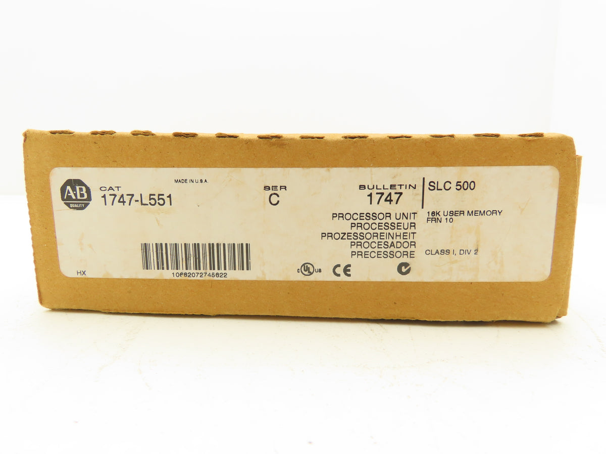 Allen Bradley 1747-L551 Series C SLC 5/05 Processor Unit with Ethernet/IP Rev 5