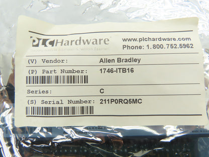 Allen Bradley 1746-ITB16 SLC 500 Input Module 16-Point Fast DC Sink 10-30VDC
