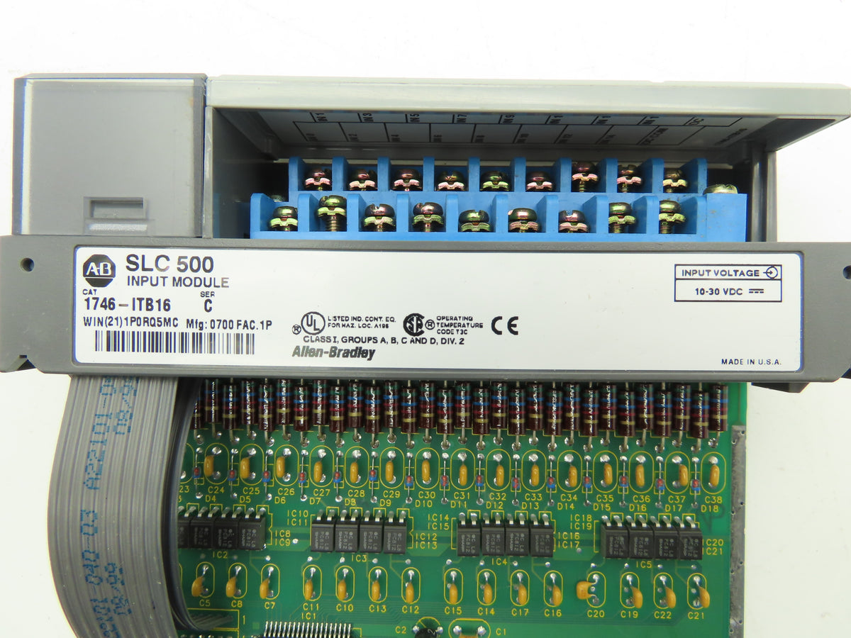 Allen Bradley 1746-ITB16 SLC 500 Input Module 16-Point Fast DC Sink 10-30VDC
