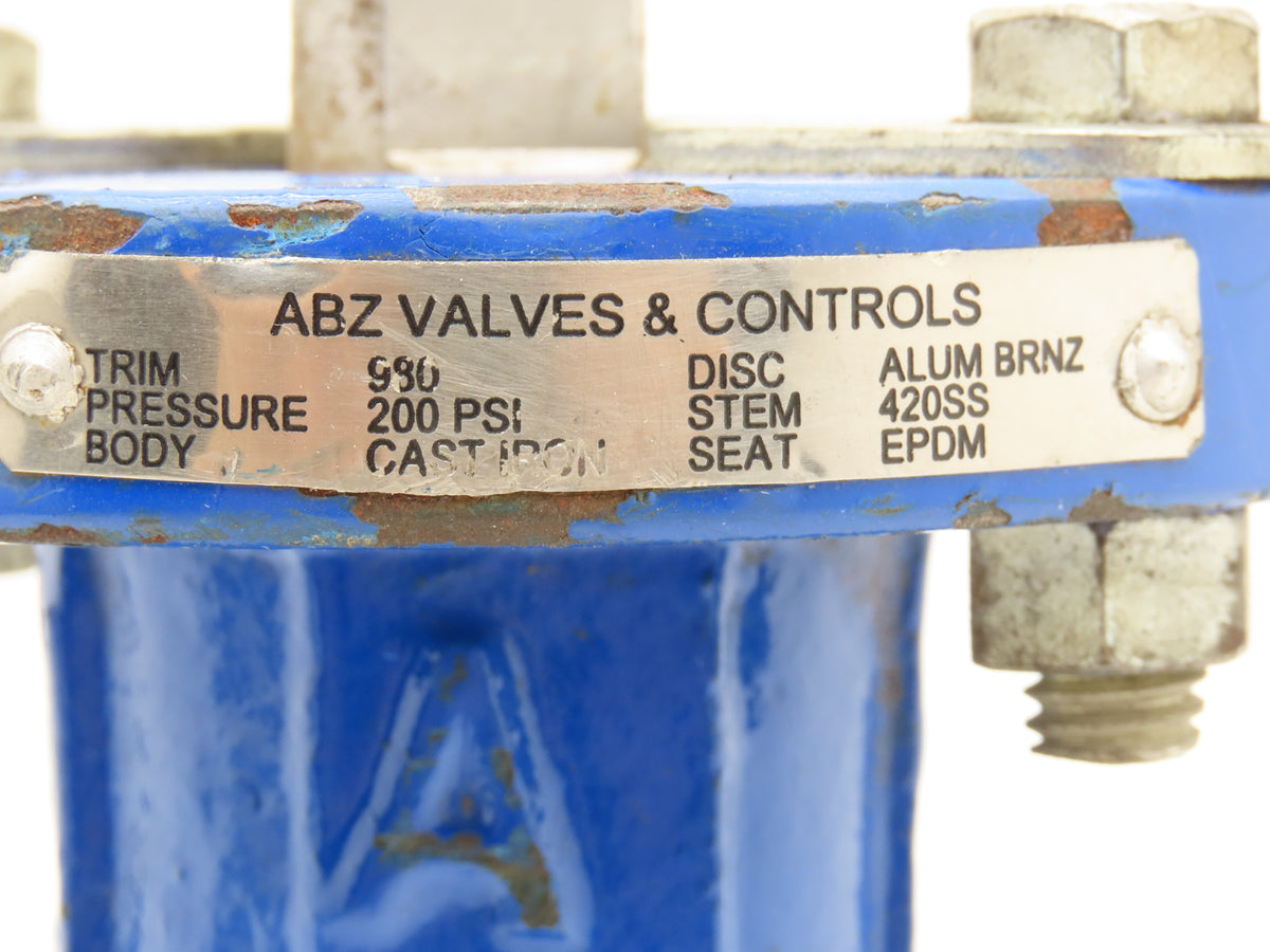ABZ Valve 980 5" Lug Butterfly Valve Alum Bronze Disc 200 PSI No Handle