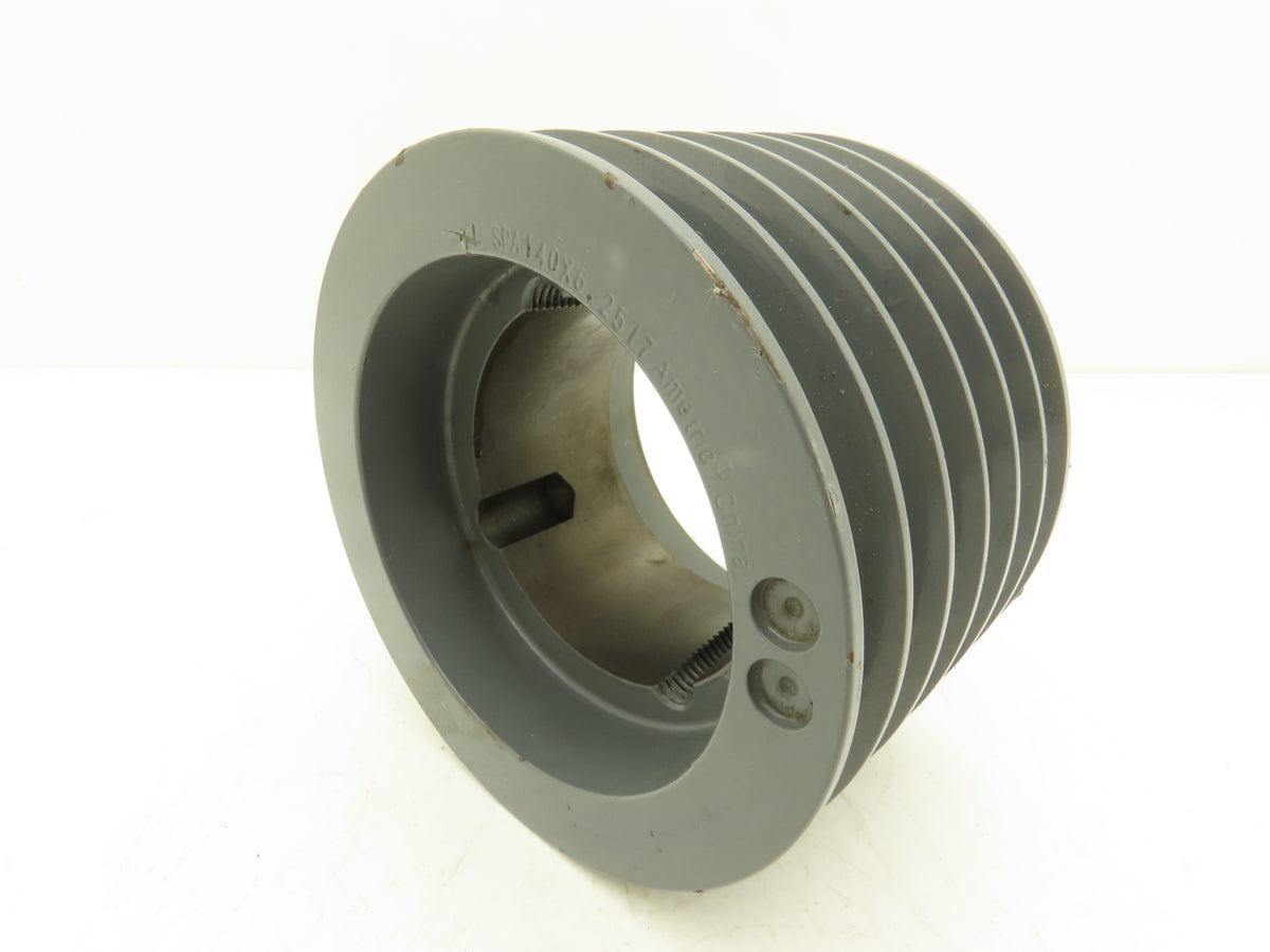 Ametric TL SPA140x6.2517 V-Belt Pulley 6-Groove 140mm Pitch 2517 Taper Lock