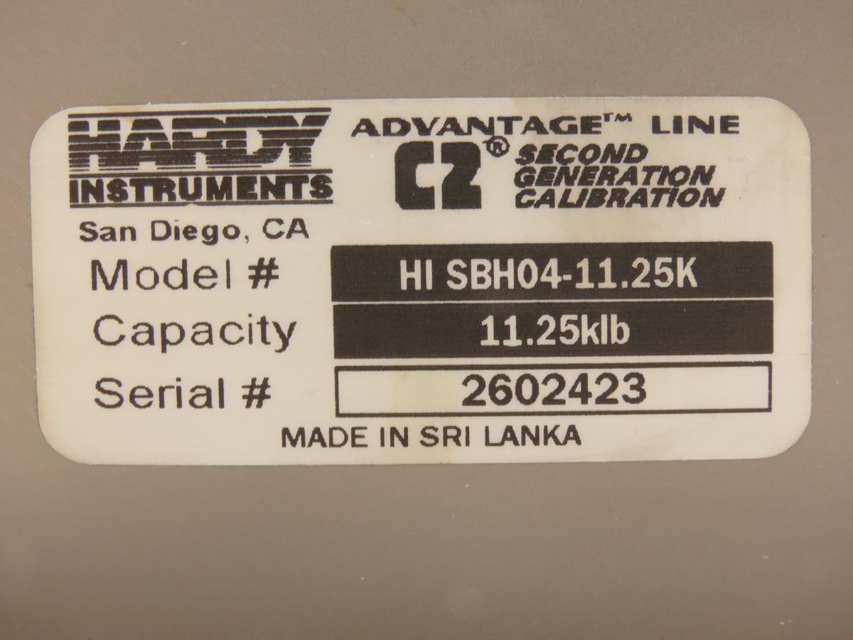 Hardy Instruments HI SBH04-11.25K Stainless Shear Beam Load Cell Sensor 11.25KLb