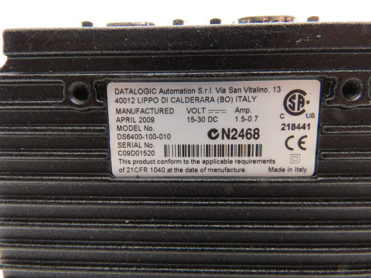 Datalogic DS6400-100-010 DS6400 Industrial Barcode Scanner Dynamic Focus Linear