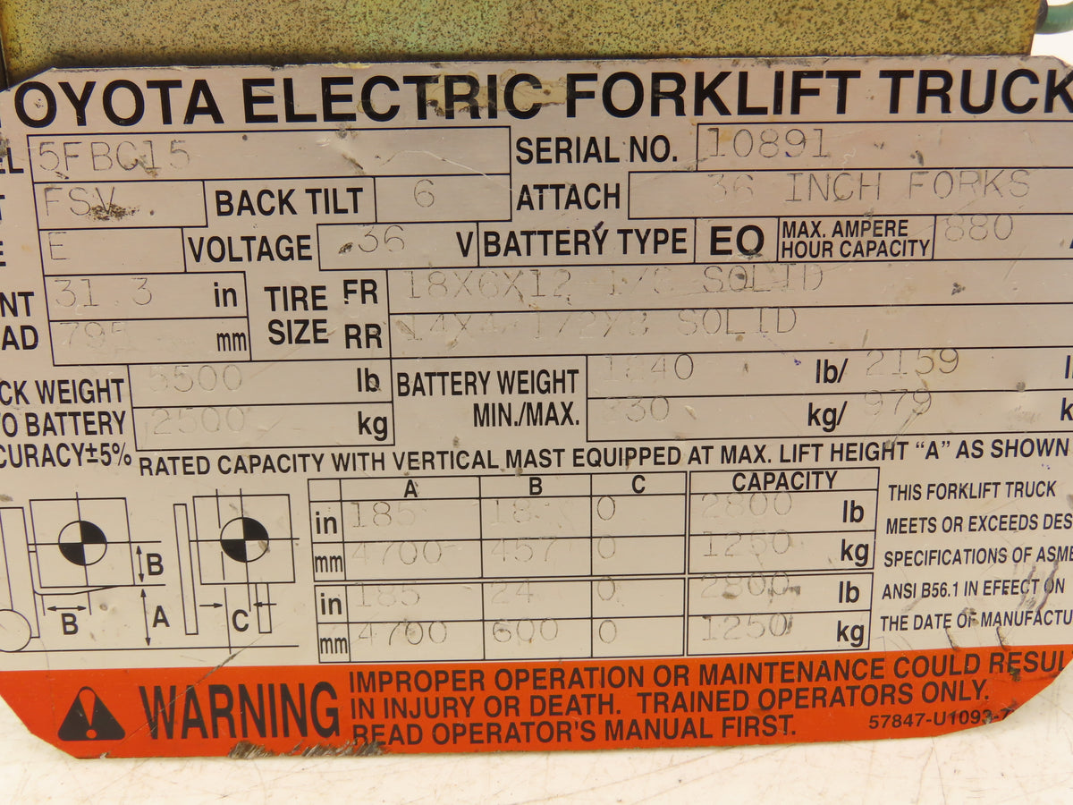 Toyota 24610-13300-71 Contactor Coil Assembly Removed From 5FBC15 36V Forklift