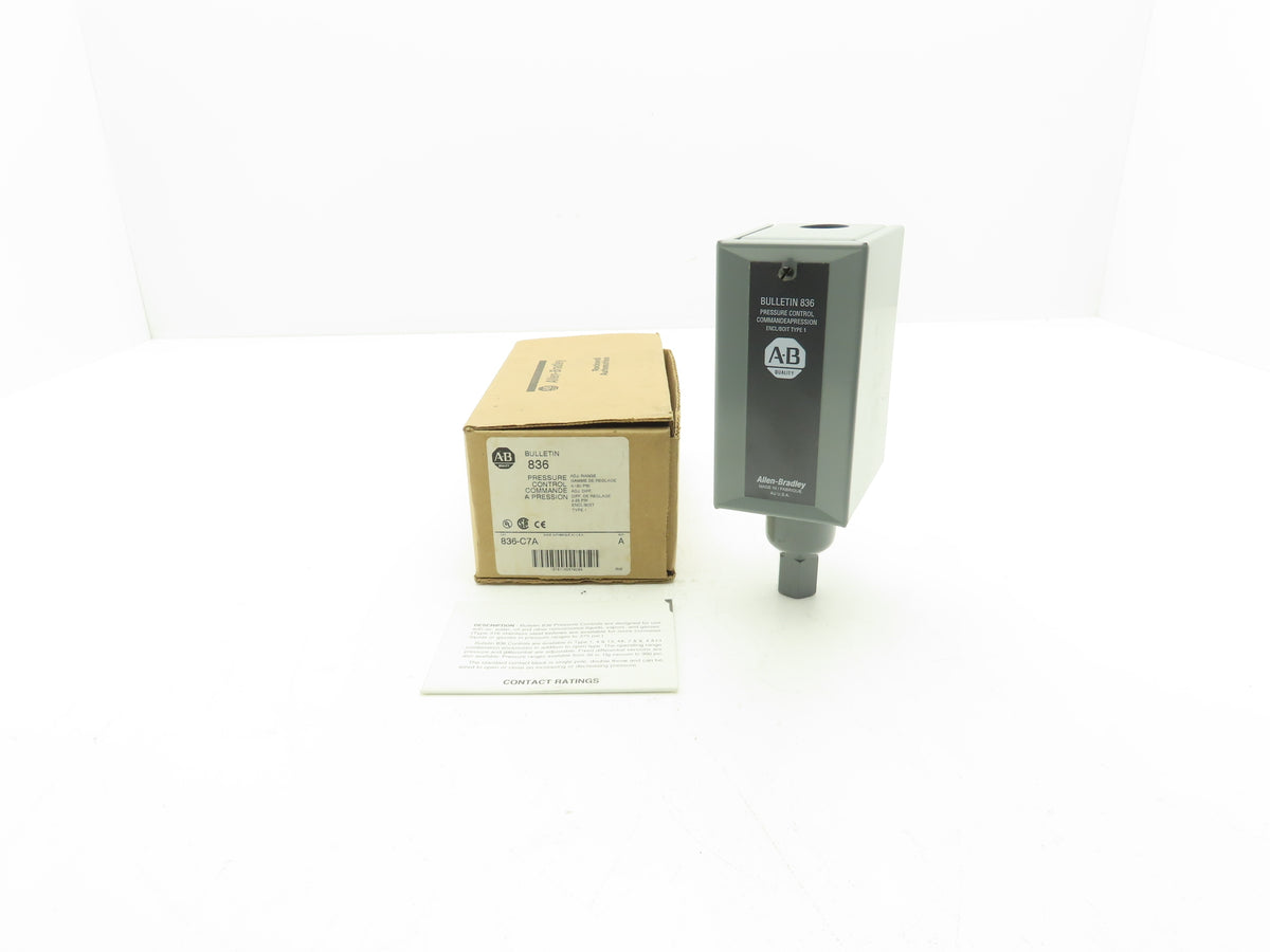 Allen Bradley 836-C7A Pressure Control 4-150 PSI 2 circuit-SPST NC