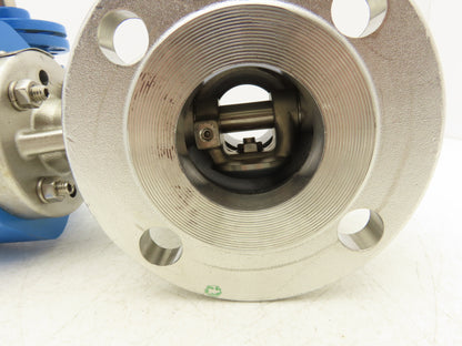 Warren Controls 385 2" Flange E-Ball Control Valve Mastergear MX30 Gear Operator
